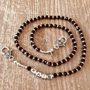 Face Mask Holder Bead Necklace Lanyard Personalize